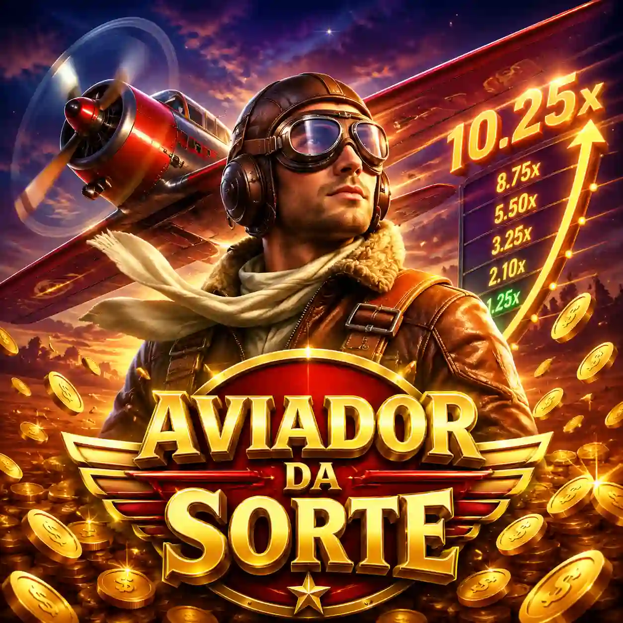 Tela de jogo crash com multiplicador crescente no 25f
