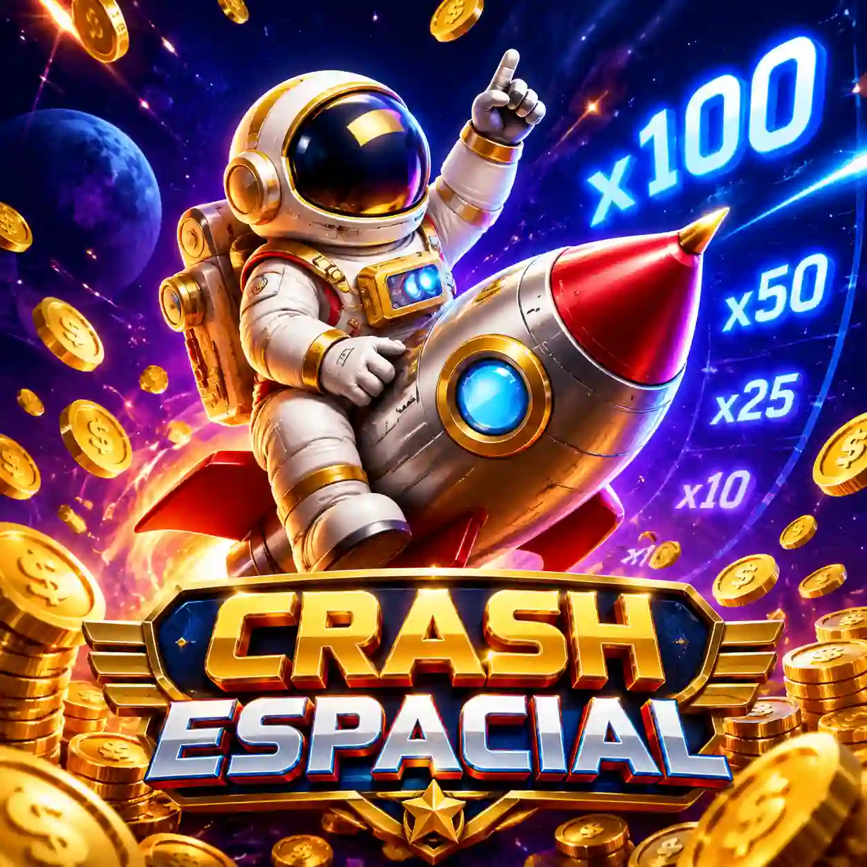 Jogo crash temático espacial Spaceman na 25f